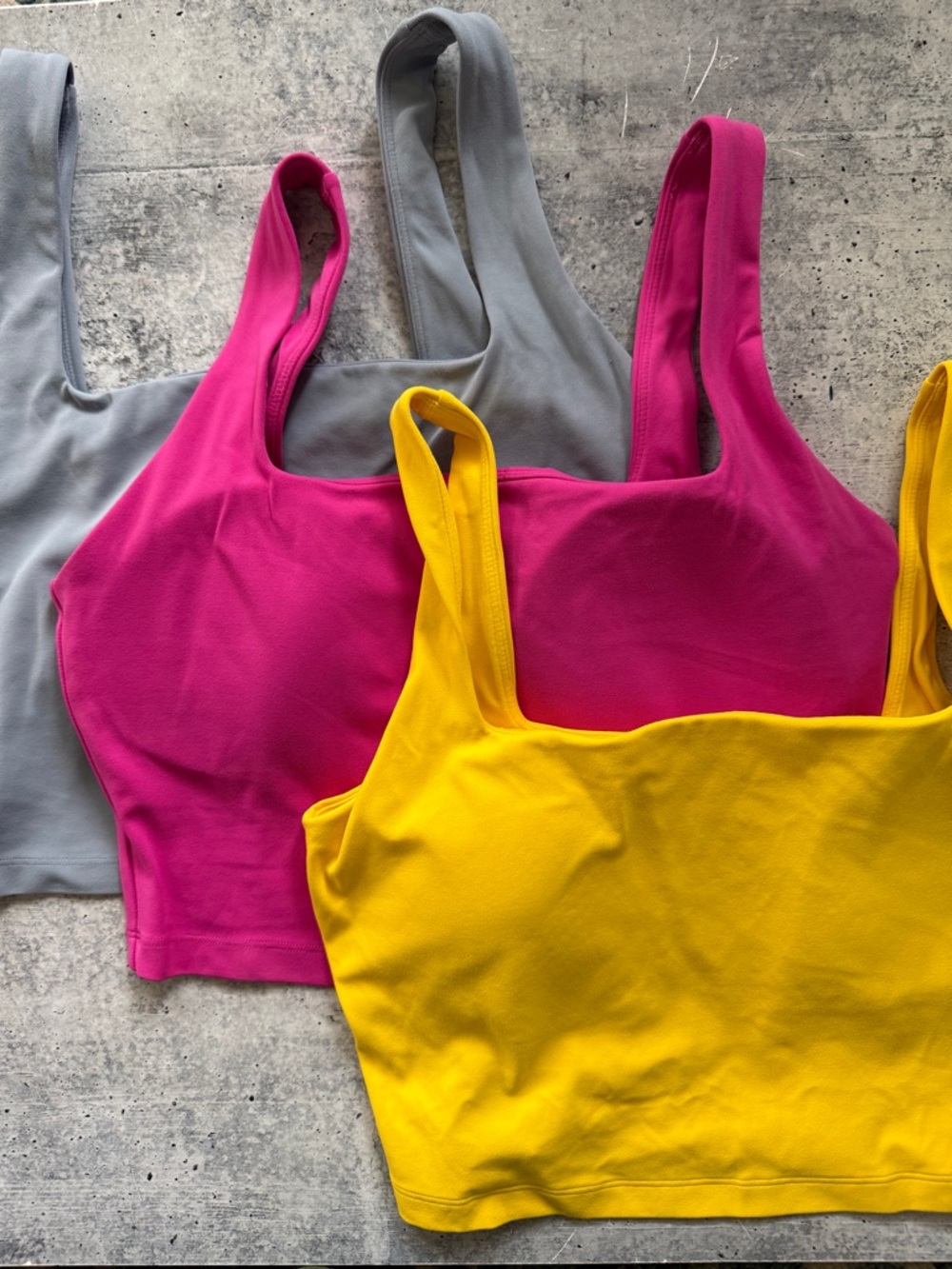 Crz Yoga Square Neck Long Line Bra Tops S/M